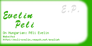 evelin peli business card